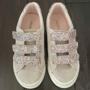 Zara girls fancy glitter Velcro sneakers